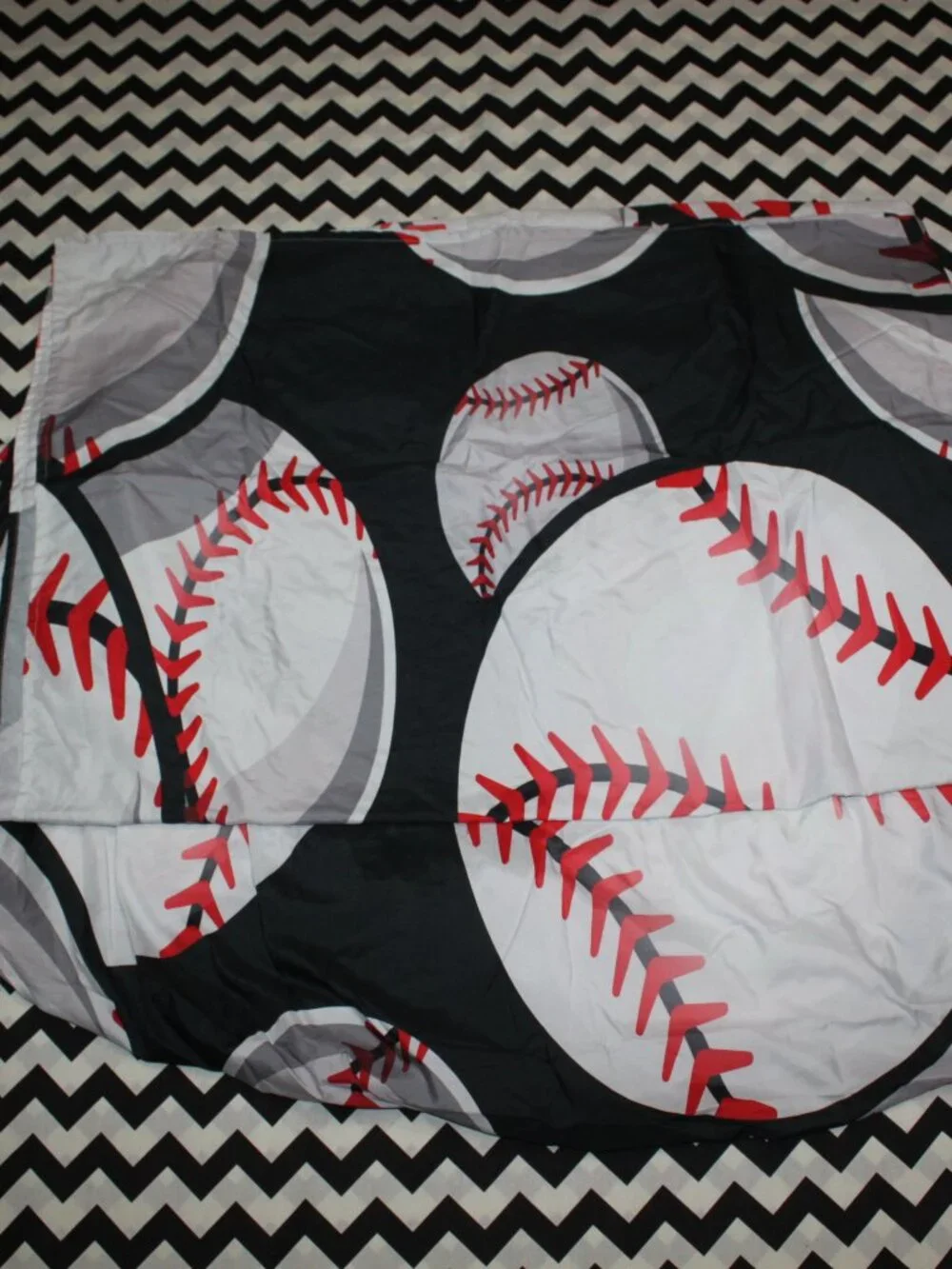 3-Piece Microfiber Twin Baseball Sheet Set